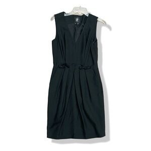 Co-Op Barney's New York Black 100% SILK Sleeveless V-neck Pleated Waist Size: 4